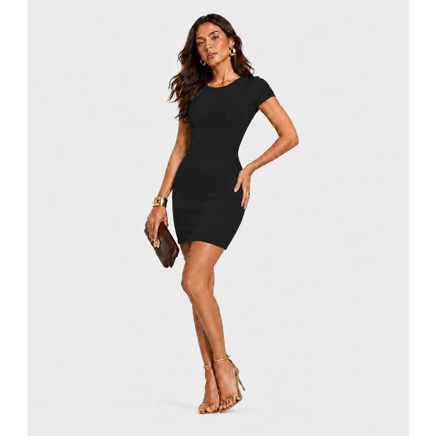 Vestido Curto Feminino Em Ribana KO Preto M - imagem 2