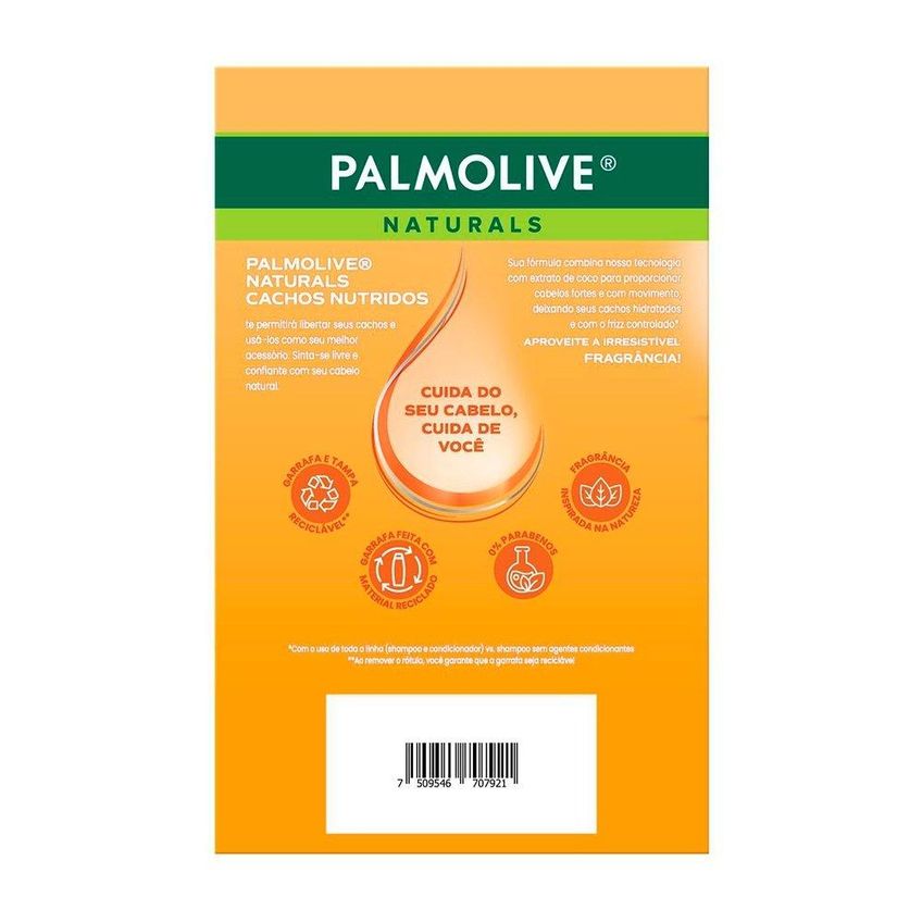 Kit Shampoo Condicionador Palmolive Naturals Cachos Nutridos 315ml - imagem 4