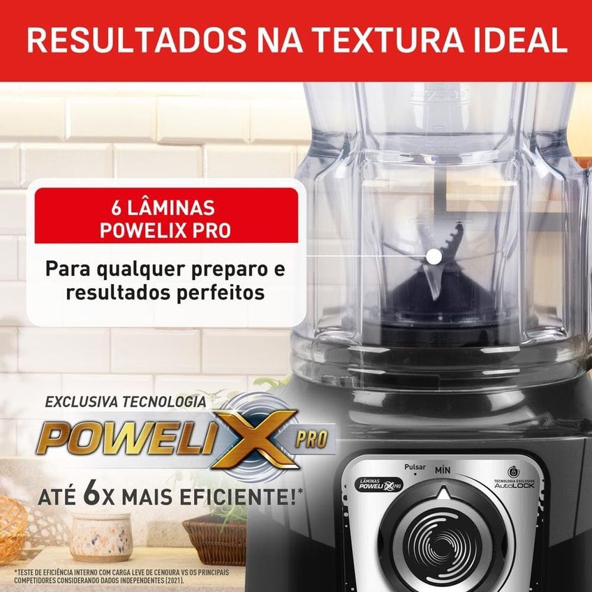 Liquidificador Arno Power Max Xxl 2200w 2,25l 6 Lâminas - imagem 4
