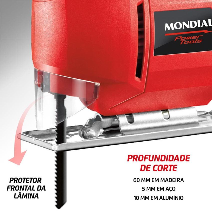 Serra Tico-Tico Power Tools FST-03 450W Base Ajustável Mondial - imagem 5