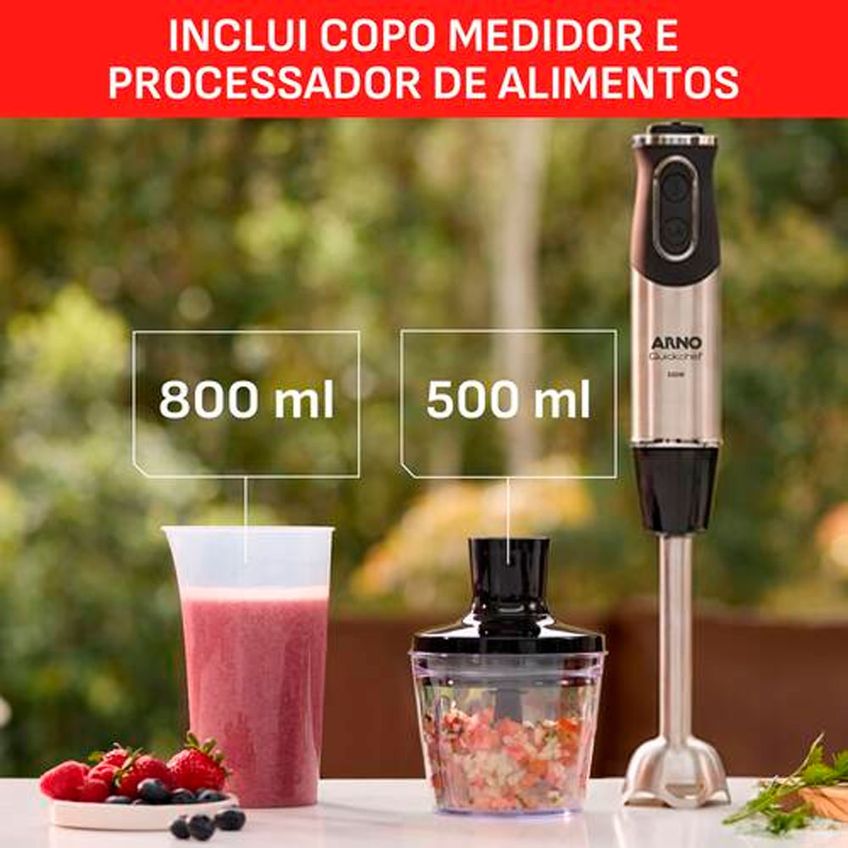 Mixer Hand Blender Arno Quickchef Mx42 500w 20 Velocidades Com Tecnologia Powelix - imagem 4
