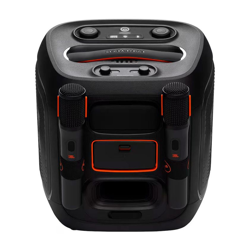 Caixa De Som Partybox Encore 2 Bluetooth 2 Microfones Ai Sound Boost Até 12h De Bateria Jbl - imagem 4