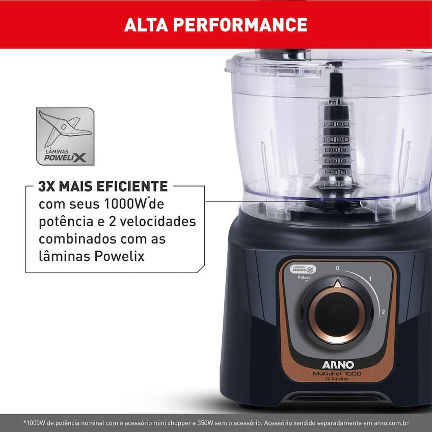 Multiprocessador Arno Multichef Mp72 1000w 24 Funções Com Liquidificador - imagem 4