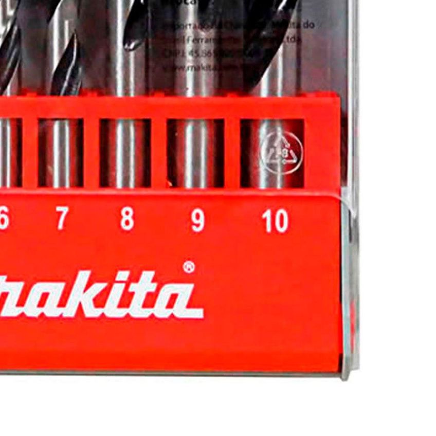 Conjunto De Brocas Para Madeira Com 8 Peças 3-10mm D-77257 Makita - imagem 4