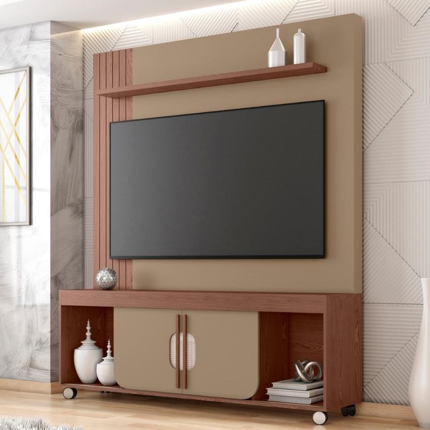 Estante Home TV 65 Pol 160 cm Maragogi Fendi Freijó Bechara - imagem 2
