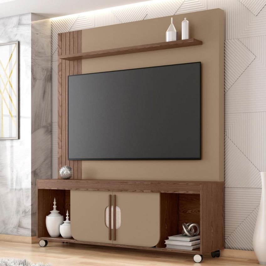 Estante Home TV 65 Pol 160 cm Maragogi Fendi Carvalho Bechara - imagem 2