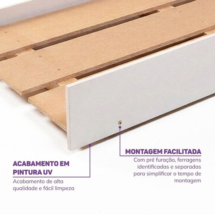 Cama Auxiliar Infantil Climb Casatema Branco/madeira Natural Branco/madeira Natural - imagem 3