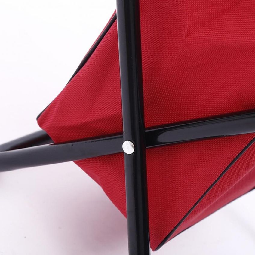 Cadeira Dobravel Banqueta Pesca Encosto Camping Banco Com Bolsa Porta Objetos Organizador Praia Mini Banquinho - imagem 3