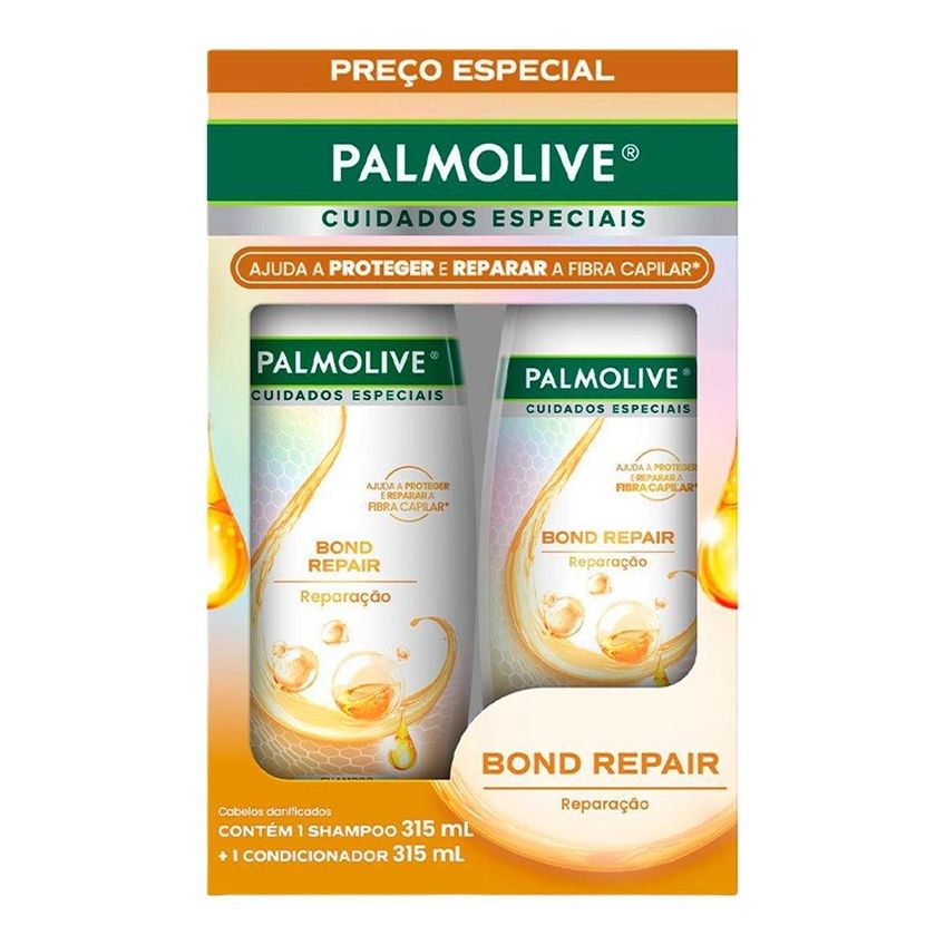 Kit Shampoo E Condicionador Palmolive Cuidados Especiais Bond Repair 315ml - imagem 3