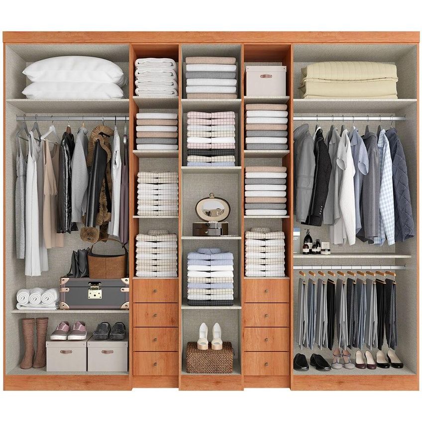 Guarda-roupa Casal Thb Absolut New, 7 Portas De Bater, Freijó Areia Glass, 270 Cm - imagem 3