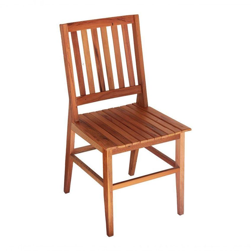 Conjunto De Mesa De Jantar Madri 8 Lugares Tampo Em Mdf Com Cadeiras Em Madeira Maciça Natural 200cm - imagem 5