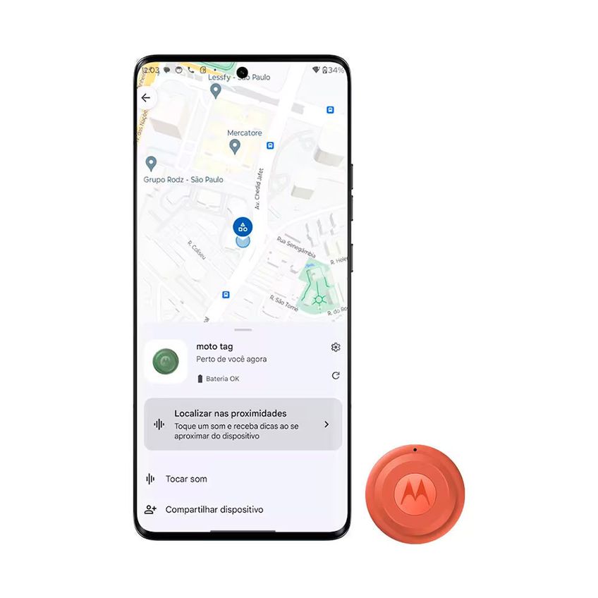 Rastreador/Localizador Moto Tag 2 Bluetooth Google Find My Device IP68 Motorola - imagem 4
