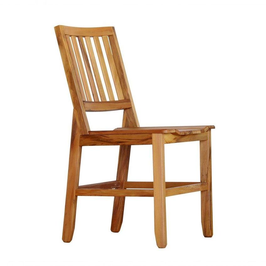 Conjunto Mesa De Jantar Madri 4 Lugares Madeira Maciça Natural 100cm Madri - imagem 3