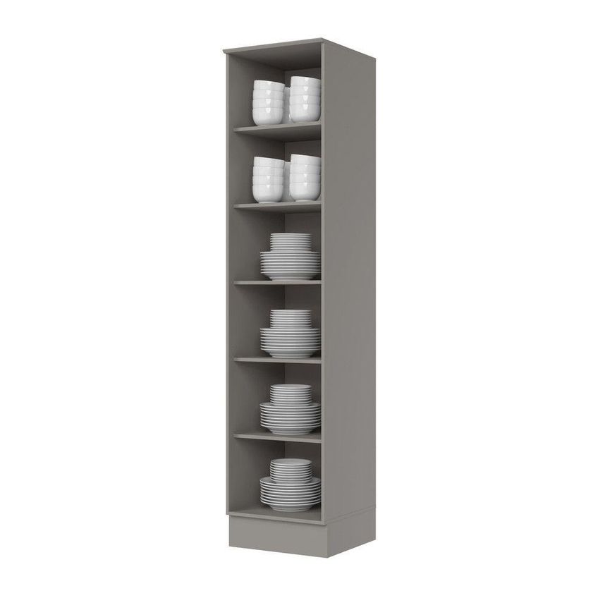 Cristaleira Amy Casa 812 1 Porta Sem Gavetas MDF 50cm Cinza Com Vidro - imagem 5