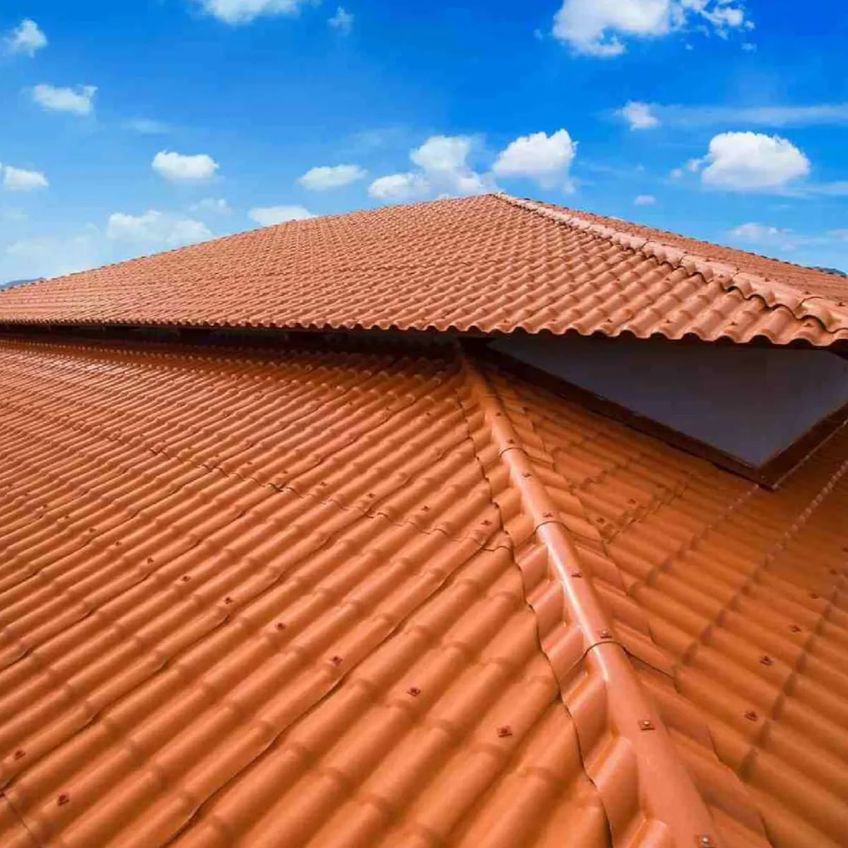 Kit Com 10 Telha Pvc Plan Cerâmica 2,42 Metros X 88cm Com 6 Ondas Terracota P3010021 Afort Afort - imagem 4