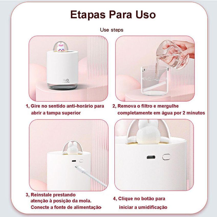 Umidificador De Ar Um201-09 Tudo Em Caixa Portátil Para Ambientes Internos - imagem 2