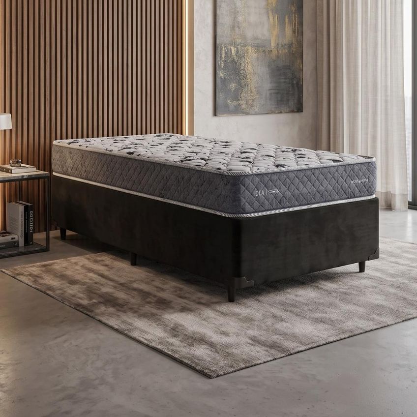 Cama Box Solteiro Double Face AG65 Eclipse 88x188x58cm Herval - Suporta Até 150kg - imagem 2