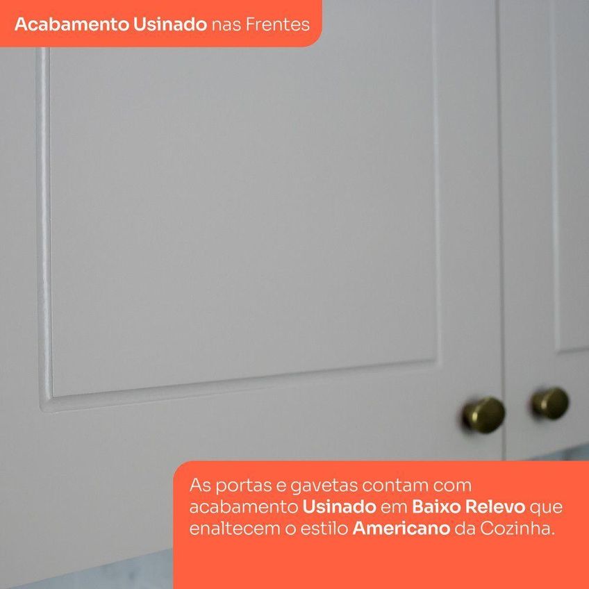 Lavanderia Modulada Americana 8 Portas 11 Prateleiras MDF Cinza Henn - imagem 3