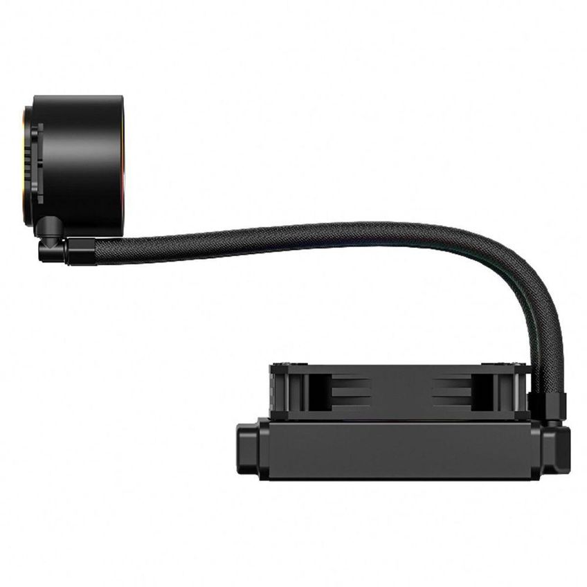 Water Cooler Hayom FC1315 com RGB e Compatível Intel AMD Preto 12cm 240mm - imagem 4