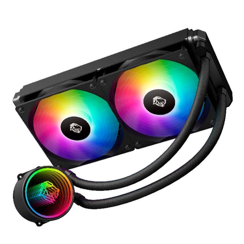 Water Cooler Hayom FC1315 com RGB e Compatível Intel AMD Preto 12cm 240mm - imagem 5