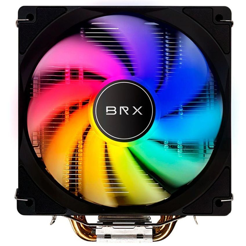 Air Cooler Bifrost CAF102 4 Heatpipe RGB ARGB 140W Preto BR-X 120cm 1600 RPM 64,5CFM - imagem 4