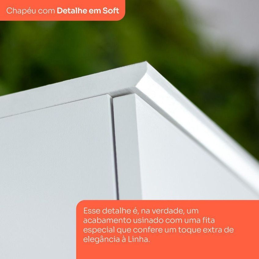 Paneleiro Amy Casa 812 1 Porta 5 Prateleiras MDF 50cm Branco Montagem Flexivel - imagem 5