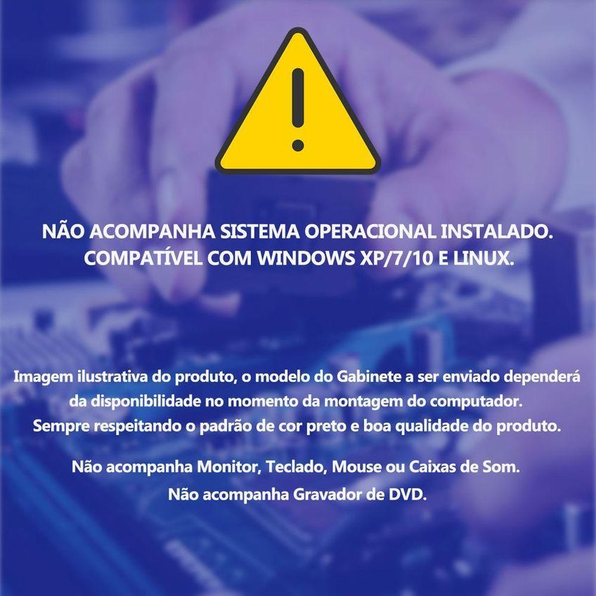 Computador Desktop Intel Core I5 9a Geração 8gb Ram Ssd 120gb Sem Sistema Operacional 35cm - imagem 2