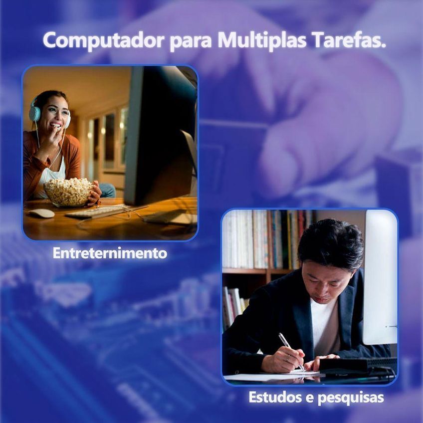 Computador Desktop Intel Core I5 9a Geração 8gb Ram Ssd 120gb Sem Sistema Operacional 35cm - imagem 3