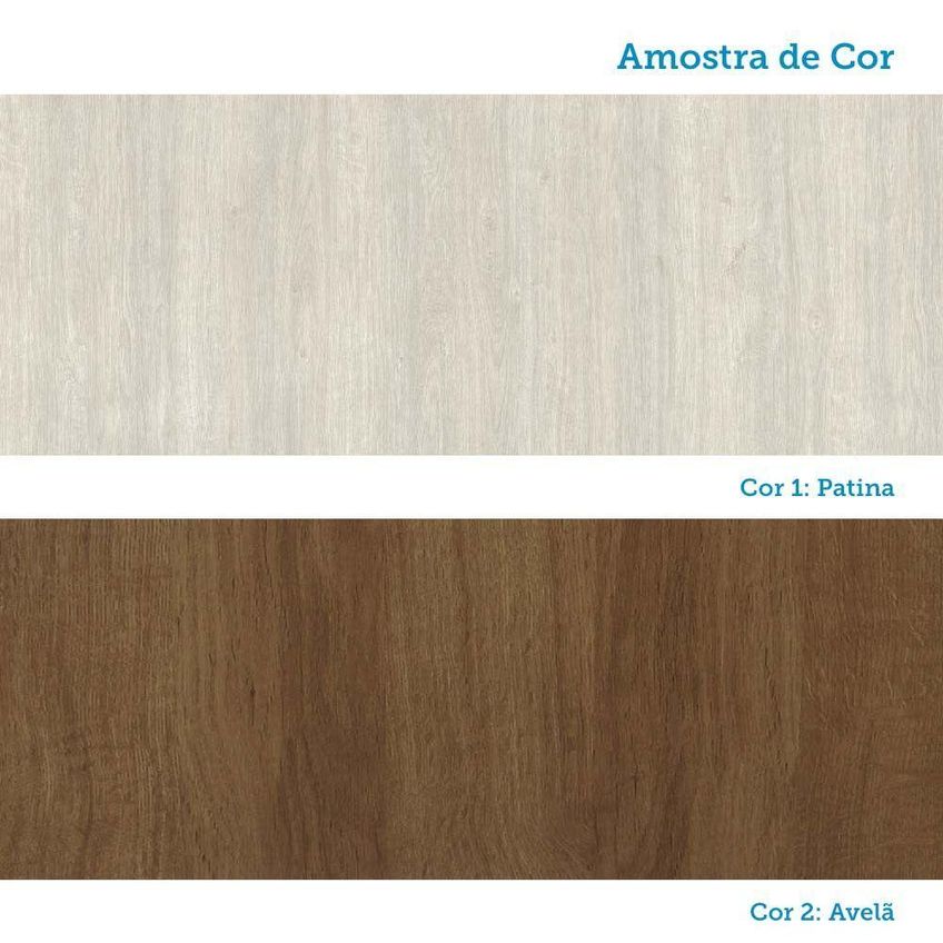 Balcão De Cozinha Linea 1 Porta 1 Prateleira MDP 20cm Amêndoa Luciane Móveis - imagem 4
