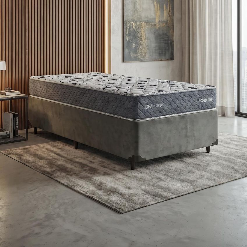 Cama Box Solteiro Double Face AG65 Eclipse 88x188x58cm Herval - Suporta Até 150kg - imagem 2