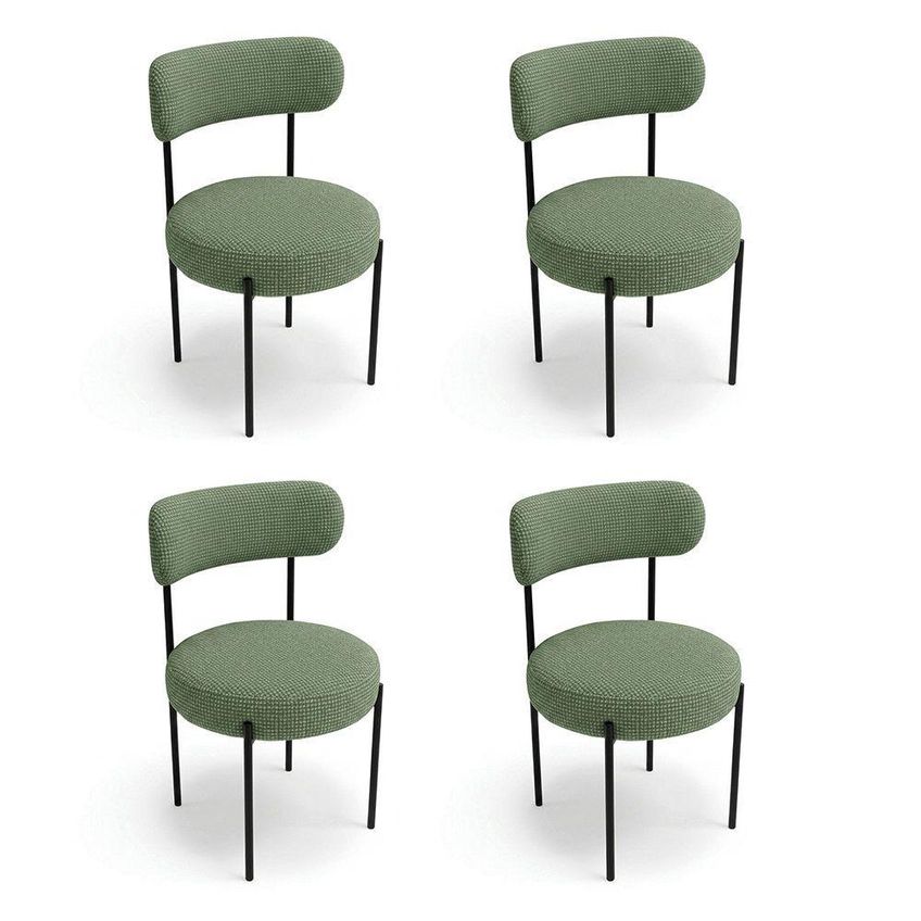 Kit 4 Cadeiras De Jantar Margara MDF Napoli Hidrorepelente Verde D'rossi - imagem 2