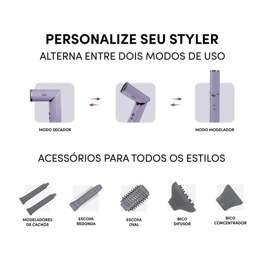 Secador E Modelador De Cabelo Wap Intense Styler Ws1600 110v - imagem 3