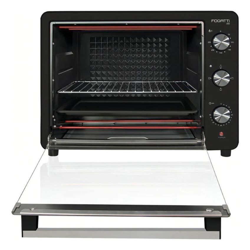 Forno Elétrico Bancada Fogatti I60 Black 60l 1800w Timer Digital Preto 220v - imagem 2