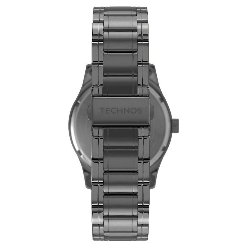 Kit Relógio Masculino Technos Steel Analógico Aço Inox Grafite - imagem 3