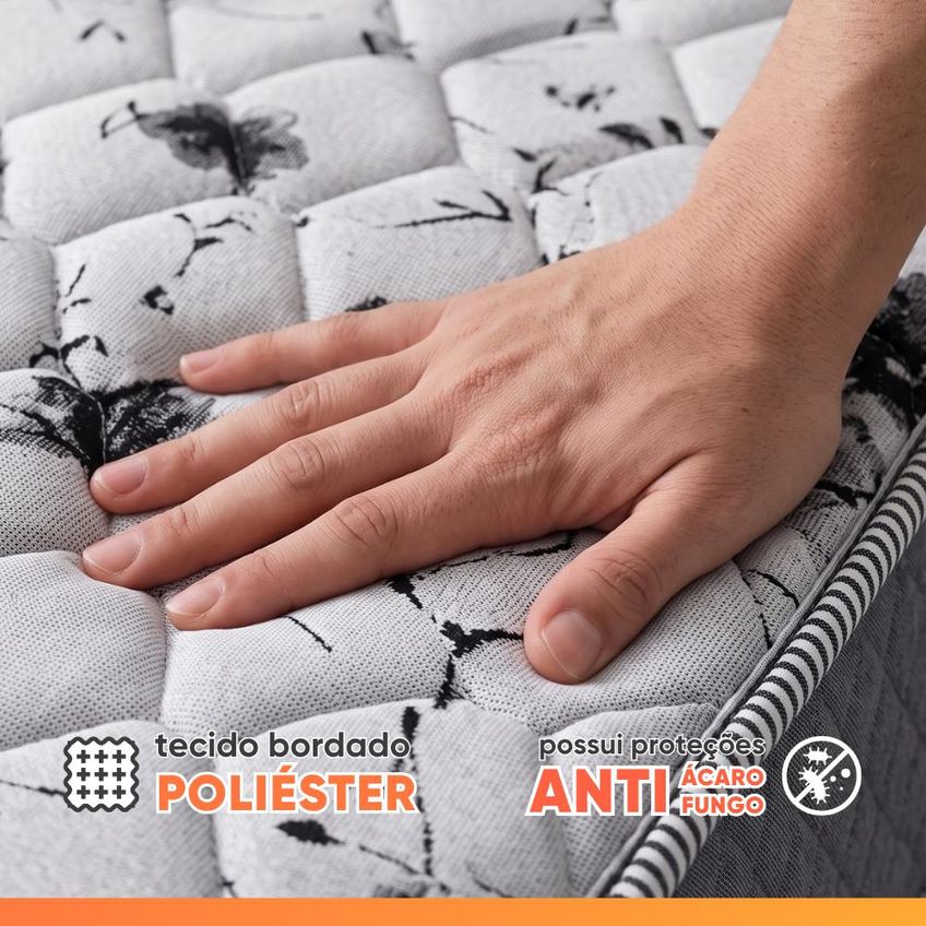 Cama Box Baú Solteiro Double Face Ag65 Eclipse 88x188x61cm Herval - Suporta Até 150kg - imagem 5