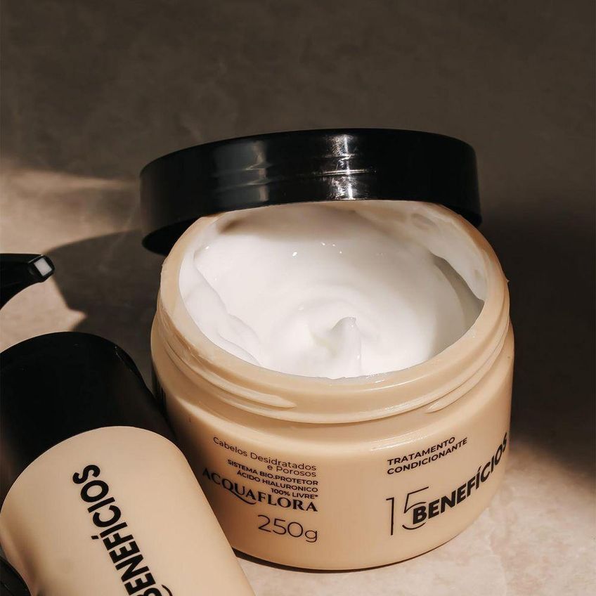 Máscara Capilar 15 Benefícios Hidratação Profunda Multicolorido Acquaflora 250g - imagem 3