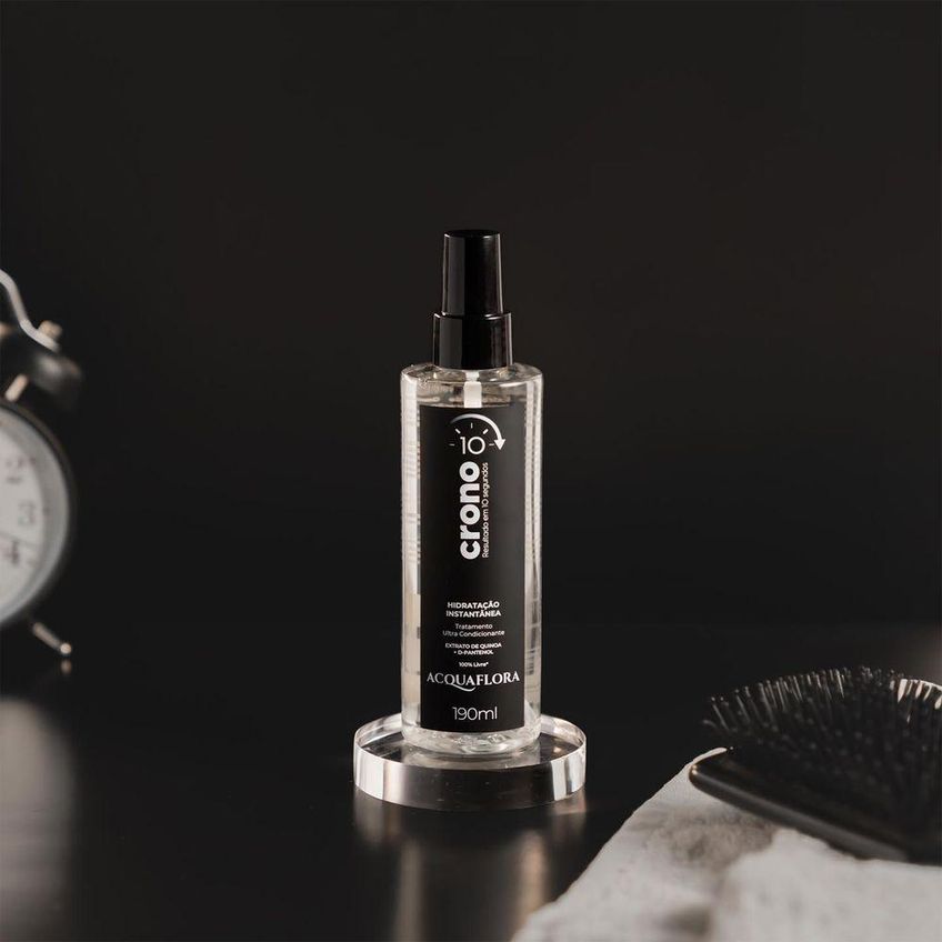 Tratamento Capilar Crono 10 Hidratação Instantânea Reparação Cutícula Transparente Acquaflora 190ml - imagem 4