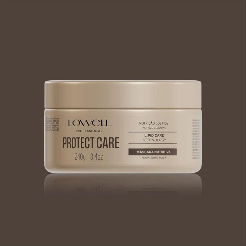 Máscara Nutritiva Protect Care Nutrição Intensa Fios Hidratados 240g Lowell - imagem 3