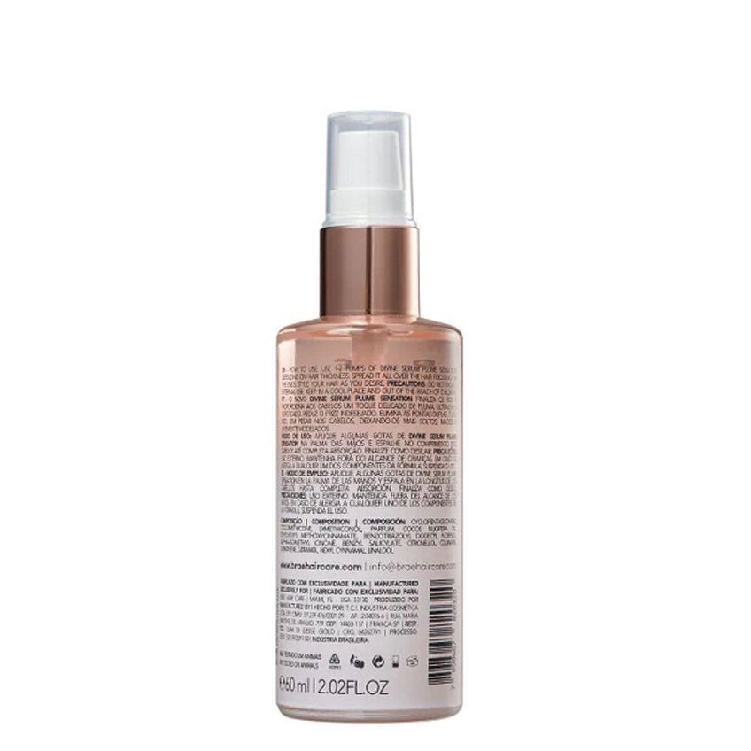 Sérum Reparador Capilar Divine Plume Sensation Textura Leve Multicolorido Braé 60ml - imagem 3