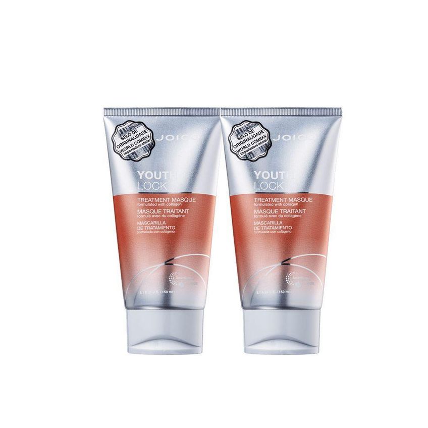 Kit Máscara Capilar Youthlock Collagen Collection Tratamento Profundo Multicolorido Joico 150ml - imagem 5