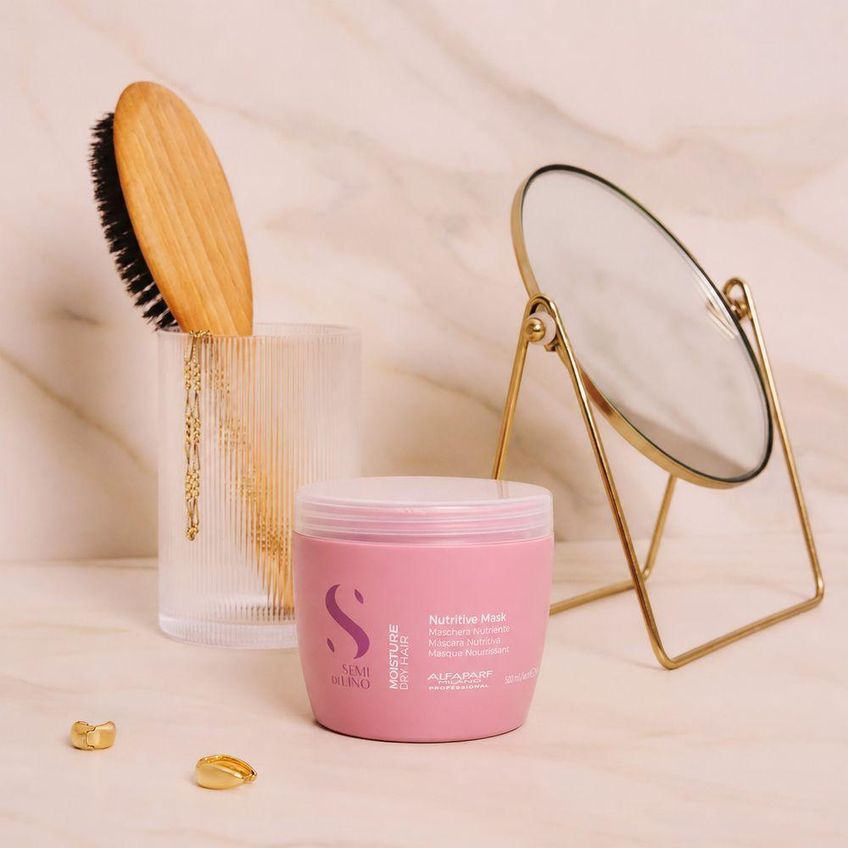 Máscara Capilar Semi Di Lino Moisture Nutritive Hidratação Profunda 500ml Alfaparf - imagem 3