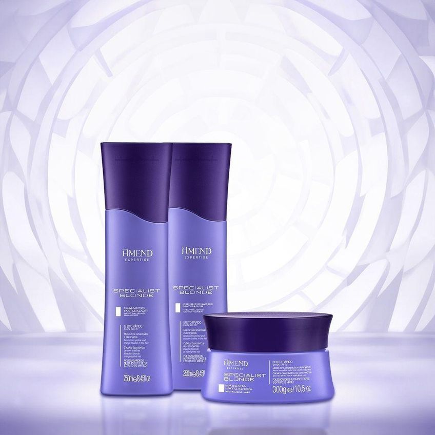 Kit De Tratamento Capilar Specialist Blonde Shampoo Condicionador Máscara E Fluído Multicolorido - imagem 3