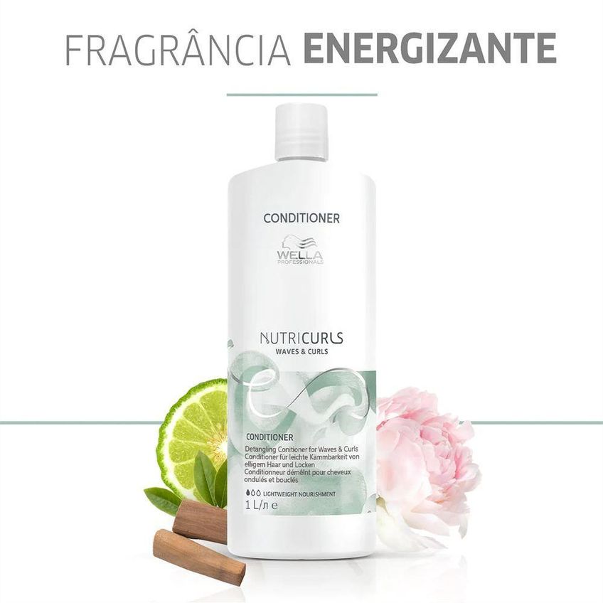 Kit De Tratamento Capilar Nutricurls Shampoo+condicionador 1l+máscara 150ml Multicolorido Wella - imagem 5