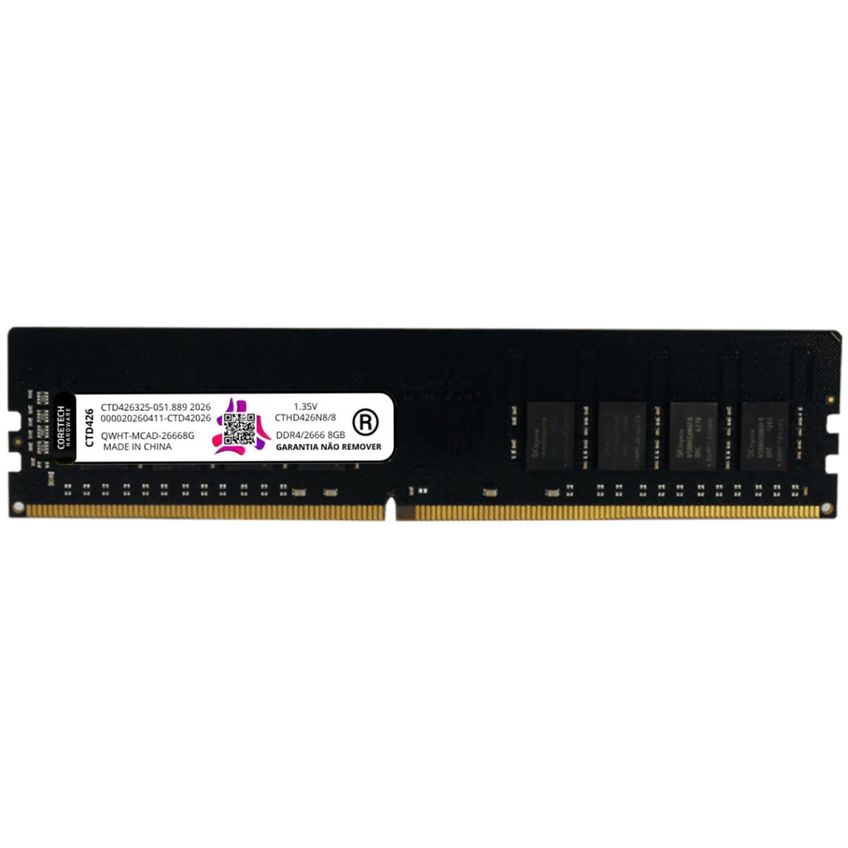 Memória Ram Coretech Spectra Neon 8gb (1x 8gb) Ddr4 2666mhz Pc4-21300 Cl16 Ctd426 - imagem 3