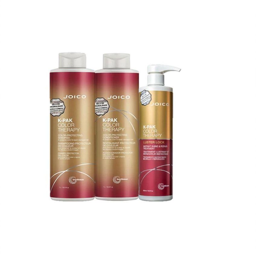 Kit De Tratamento Para Cabelos Coloridos K-pak Color Therapy Multicolorido Joico Shampoo 1l - imagem 5