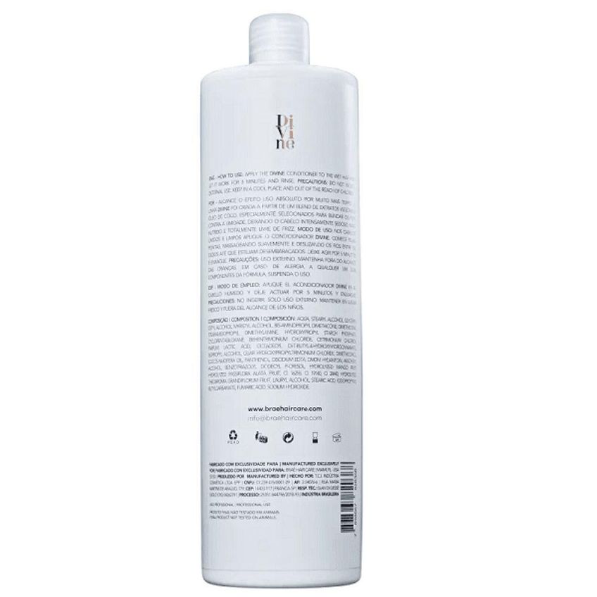 Condicionador Braé Divine Anti-frizz 1L Transparente - imagem 2