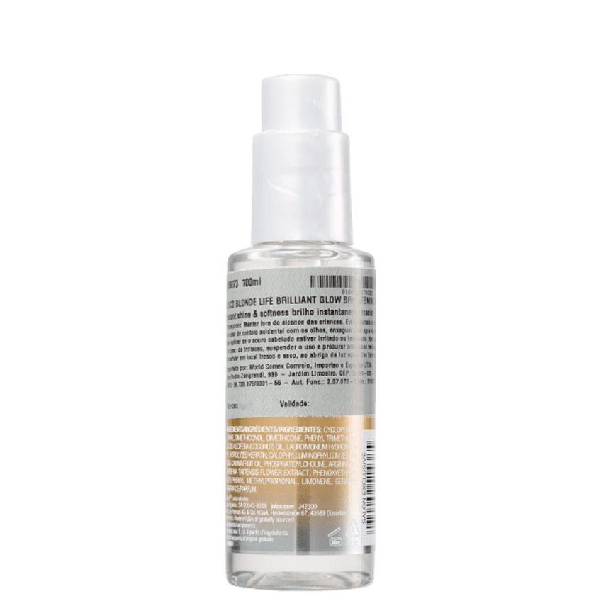 Óleo Capilar Blonde Life Brilliant Glow Brightening Oil Brilho Imediato Multicolorido Joico 100ml - imagem 3