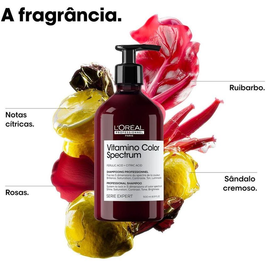 Shampoo Vitamino Color Spectrum Proteção Da Cor 500ml L'Oréal Paris - imagem 3