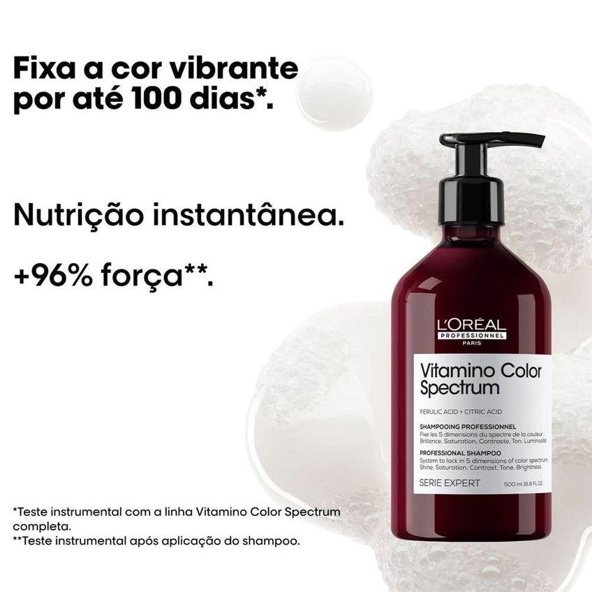 Shampoo Vitamino Color Spectrum Proteção Da Cor 500ml L'Oréal Paris - imagem 5