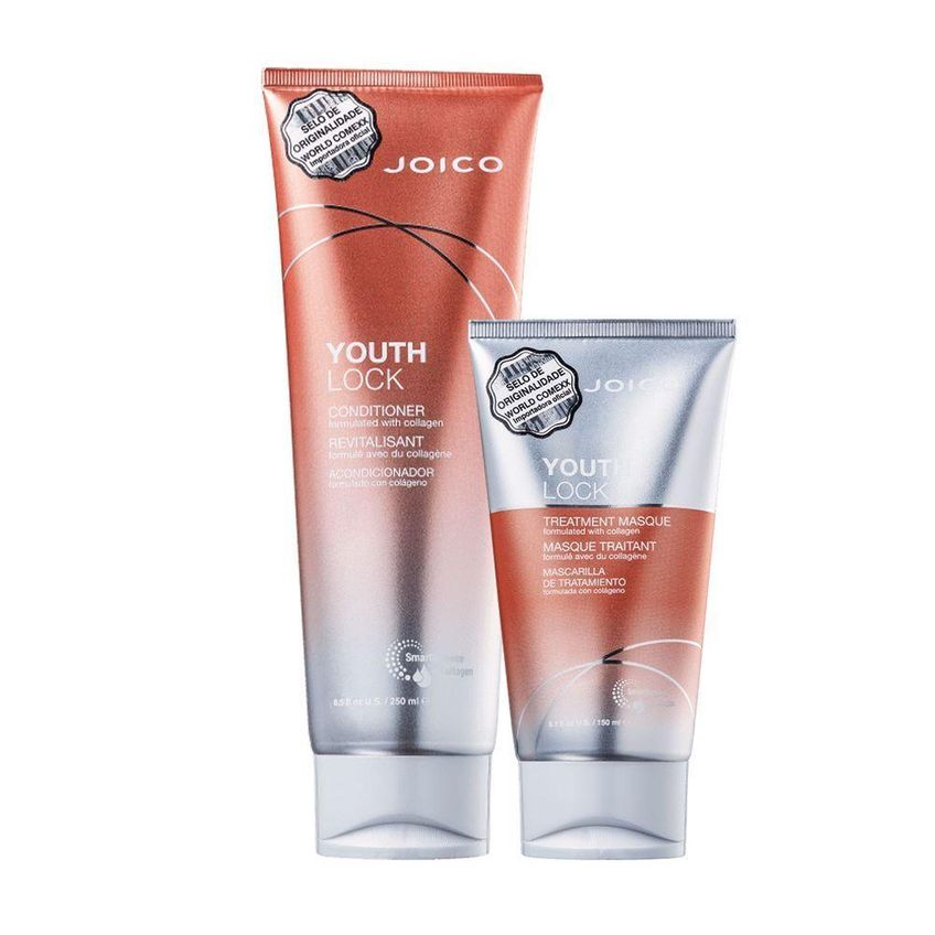Kit Tratamento Capilar Youthlock Collagen Alinhamento Força E Brilho Multicolorido Joico 250ml - imagem 4